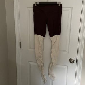 Alo Yoga goddess legging in brown and cream size M